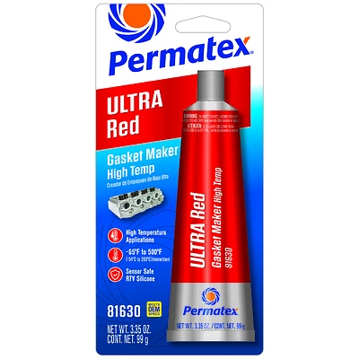 Permatex Ultra Red 81630 Gasket Maker, High Temp, 3.35 oz