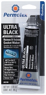 Permatex 82180 Ultra Black RTV Silicone Gasket Maker, 3.35 oz