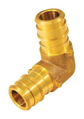 Apollo EPXE1234 Brass PEX-A Elbow, 1/2 In. x 3/4 In. Barb, 90 Degree