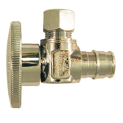 Apollo EPXVA1238C Angle Stop Valve, 1/2 In. PEX x 3/8 In. Compression