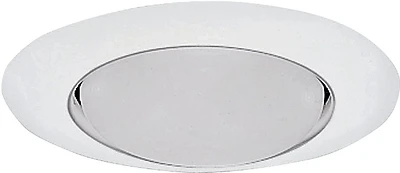 6 In. White Open Recessed Fixture Trim For Br40/r40 Bulbs