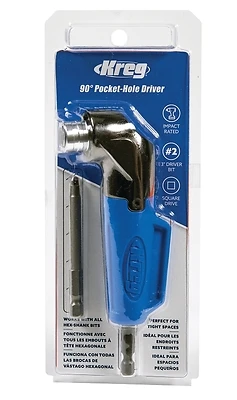Kreg KDRV-90DG 90-Degree Pocket-Hole Driver With 3 In. Square Drive Bit
