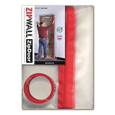 Zipdoor Dust Containment Kit - 3 Ft. X 7 Ft. Plastic Door With Accessories