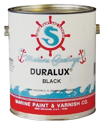Gloss Marine Enamel, Black, 1 Gallon - Alkyd Resin Paint For Marine Use