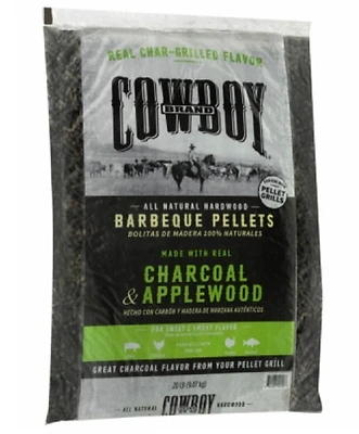 Hardwood BBQ Pellets, Charcoal & Apple, 20 Lbs.