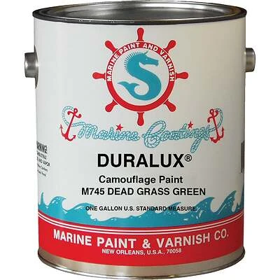 Flat Camouflage Marine Paint, Dead Grass Green, 1 Gallon, Model M745-1