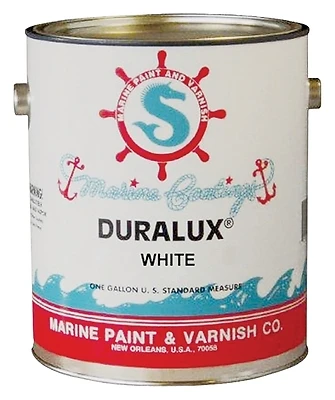 Gloss Marine Enamel, White, 1 Gallon - Alkyd Resin Paint