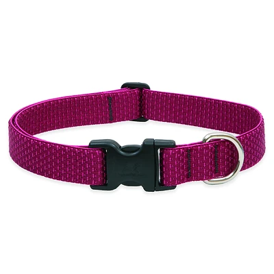 Eco Dog Collar, Adjustable, Berry, 1 x 12 to 20-In.