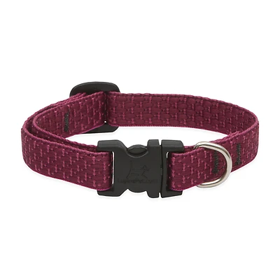 Eco Dog Collar, Adjustable, Berry, 1/2 x 8 to 12-In.
