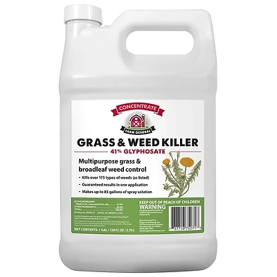 Grass & Weed Killer, 41% Glyphosate, 1-Gallon