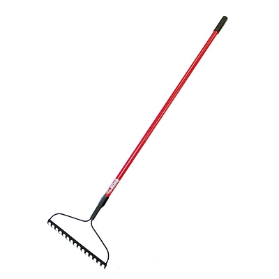 16-In. Poly Bow Rake, Cushion Grip 66-In. Fiberglass Handle