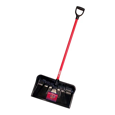 Bully Tools 92814 Combination Snow Shovel/Pusher, 22 In., Fiberglass Handle
