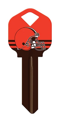 Hillman Cleveland Browns Painted Key House/Office Universal Key Blank Single sided