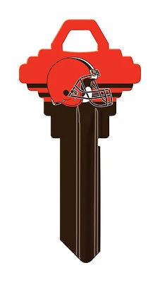 Hillman Cleveland Browns Painted Key House/Office Universal Key Blank Single sided
