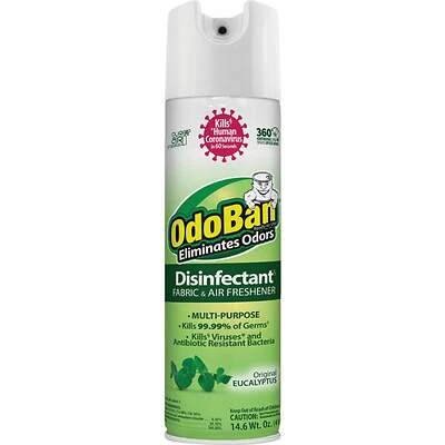 Odoban 910001-14A6 Fabric & Air Freshener Disinfectant Spray, Eucalyptus, 14 oz.
