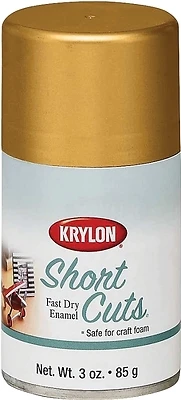 Krylon SCS029 Short Cuts High-Gloss Enamel Metallic Spray Paint, Gold Leaf, 3 Oz.