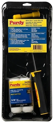 Purdy 14C810600 White Dove Jumbo Mini Paint Roller Kit, 4-Piece