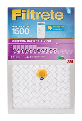 Filtrete S-2003-4 Smart Bluetooth Air Filter, 1500 MPR, 12 MERV, 20x25x1 In.