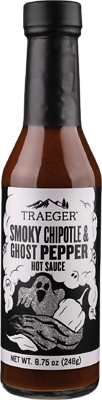 Traeger HOT002 Chipotle Ghost Pepper Hot Sauce, 8.75 oz