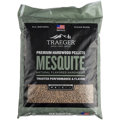 Traeger PEL305 Mesquite Hardwood BBQ Pellets, 20 Lb.