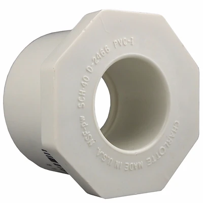 2 in. x 1 in. PVC Sch. 40 SPG x S Reducer Bushing