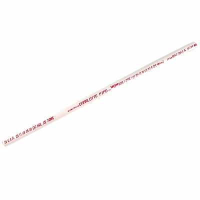 Charlotte Pipe PVC 04005 Schedule 40 Pipe, 1/2-In. x 2-Ft., 600 PSI