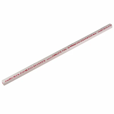 Charlotte Pipe PVC 04007 Schedule 40 PVC Pipe, 600 PSI, 3/4-In. x 2-Ft.