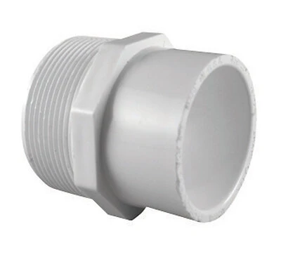 1-1/2 in. x 2 in. PVC Sch. 40 MPT x S Reducer Male Adapter