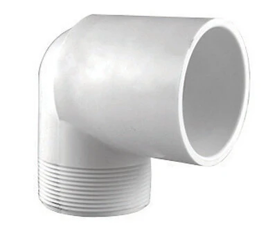 Schedule 40 PVC 90-Degree Street Elbow, White, 1-1/4 In., MT x Slip