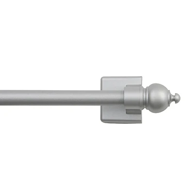 Kenney KN40343V1 Petite Cafe Curtain Rod, Magnetic, Satin Silver, 16-28 In.