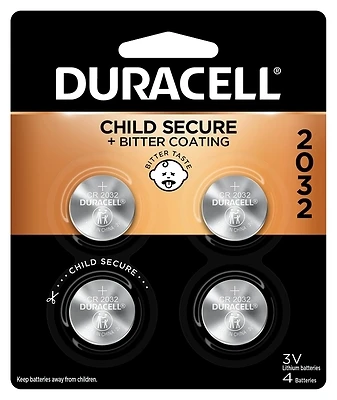 Lithium Battery, #2032, 3-Volt, 4-Pk.