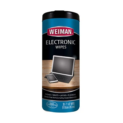 Weiman 93 Electronics Cleaning Wipes, 7 in L, 8 in W