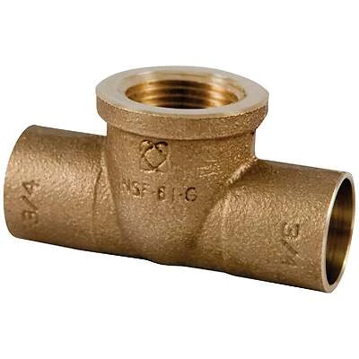Nibco BF0290LT Copper Pipe Tee, 3/4 In. CxCxF