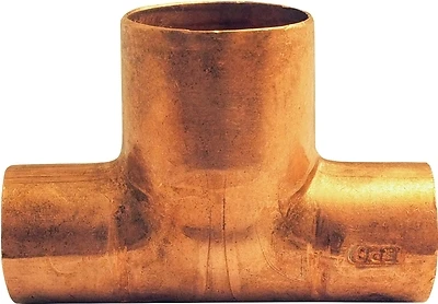 Streamline W 04047 Copper Reducing Tee, 3/4 x 1/2 x 1/2 In. CxCxC