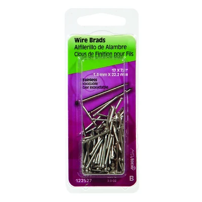 Hillman 122527 Stainless Steel Brad Nails, 18 Gauge, 7/8 In., 2 Oz.