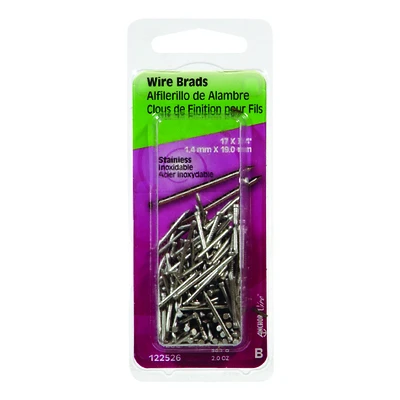 Hillman 122526 Stainless Steel Brad Nails, 3/4-In., 17 Gauge, 2 Oz.