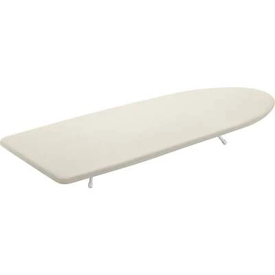Wood Counter Top Ironing Board With Natural Canvas Cover, 12" X 32"