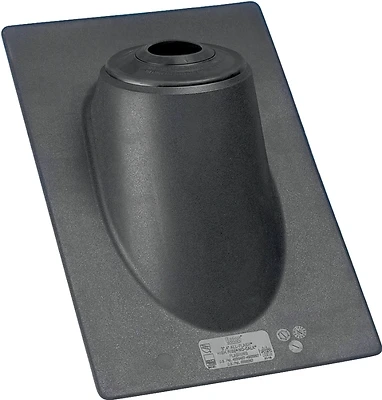 Oatey 11930 All-Flash High-Rise Roof Pipe Flashing, 1-1/2 to 3 In., Thermoplastic