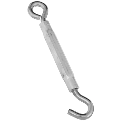 National N221-978 Turnbuckle, Hook & Eye, Stainless Steel, 3/8 x 10-1/2 In.