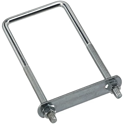 National Hardware N222-372 U-Bolt with Plate & Hex Nuts, Zinc, 3/8-16 x 3-3/4 In.
