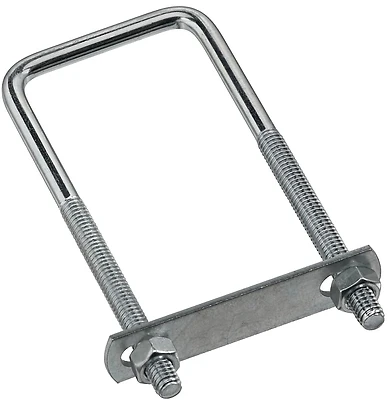 National Hardware N222-364 U-Bolt With Plate & Hex Nuts, Zinc, 5/16 x 2 x 5 In.