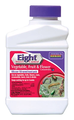 Bonide 442 Eight Insect Control, Vegetable & Fruit, 16 Oz Concentrate