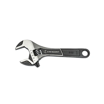 Wide-Jaw Adjustable Wrench, 6 In.