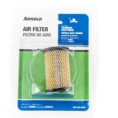 Arnold 490-200-0020 Paper Air Filter, 3-4.5 HP Vertical Shaft Engines