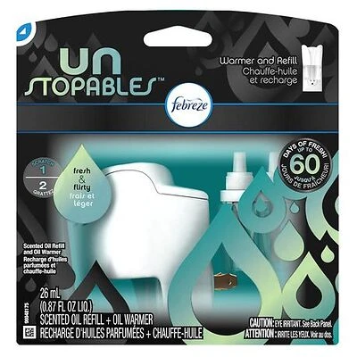 PLUG Unstopables Odor-Eliminating Air Freshener Starter Kit & Refill, Fresh Scent