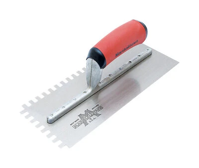 1/4 In. X 3/8 In. Square Notched Trowel With Durasoft Handle