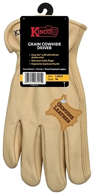 Women's Small Tan Cowhide Driver Work Glove 98w-s