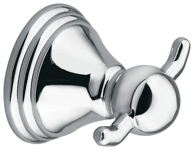 Moen DN8403CH Preston Double Robe Hook, Chrome, 2-Hook, 30 Lb Capacity