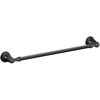 Moen Banbury Y2618BL Towel Bar, 18 in L Rod, Zinc, Matte, Wall Mounting