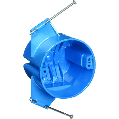 Carlon B518A-UPC Nail-On PVC Ceiling Box, 18 Cu. In., 50 Lb. Rated, Blue